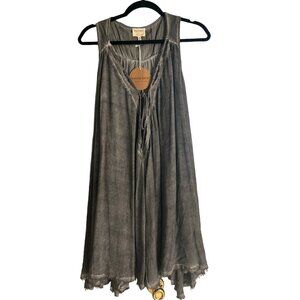 Emory Park Gray Tie-Front Mini Dress
